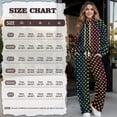 thumbnail image 6 of Garronmavis Womens Sweatsuits Polka Dot Set for Women Sweat Suits for Womens 2 Piece Lounge Hoodies and Sweat Pants Wide Leg with Pockets Black, Size XL, 6 of 6