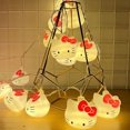 thumbnail image 2 of Cadena de luces solares de Hello Kitty de colores para exteriores, impermeable, para jardín, luz decorativa, luz de ambiente navideña decorativa, 2 of 5