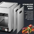 thumbnail image 5 of Electric Steak Grill, Portable Indoor Countertop Oven,10min Timing & Temperature Adjustment Max Heats up to 800, Broiler Countertop Grill for BBQ/Toast/Broil Chicken/Beef/Vegetables, 5 of 8
