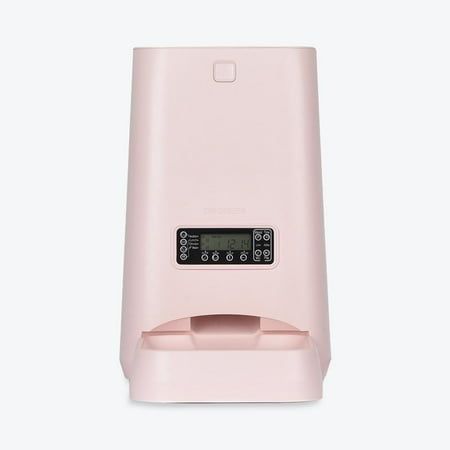 DOGNESS 6L Pet Feeder,Automatic Cat Feeder | Timed Programmable Auto Pet Dog Food Dispenser Feeder for Kitten Puppy - Portion Control Up to 4 Meals/Day,Voice Recording,Battery and Plug-in Power (Pink)