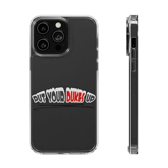 DistinctInk Clear Case for Apple iPhone 15 PRO (6.1" Screen) - Put Your Dukes Up