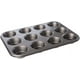 thumbnail image 1 of Molde para muffins de acero para 12 muffins grandes, antiadherente, 35 x 26,5 cm, molde para magdalenas, molde para brownies, molde para pasteles, molde para hornear, plateado, 1 of 7