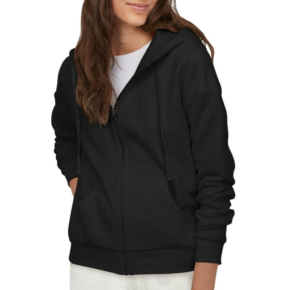 Hat and Beyond Women's Comfortable Hoodie Wrinkle Resistant Cotton Face Zip Up Hoodie French Terry Hooded Sweatshirts