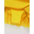 thumbnail image 6 of YONGHS Ice Skating Dress for Girls Kids Sleeveless Shiny Mesh Splice Tutu Skirted Leotard Ballet Dance Wear Yellow 10, 6 of 7