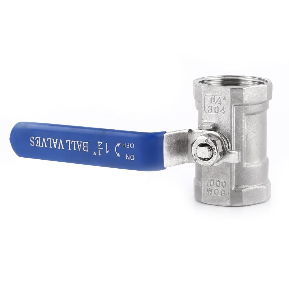 1-1//2(1.5寸) Pipe Ball Valve Stainless Steel SS304 Reduced Port Shut Off Valve Female Threaded BSP 6 Sizes for Water Fuel Gas 1Pcs Ball Valve