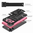 thumbnail image 4 of Dteck Detachable Sports Wristband Case for iPhone 13 Pro, Shockproof Hard PC TPU Bumper Hybrid Kickstand Cover, Great for Hiking Biking Walking Gym Running Workout Exercise Arm Band Case (Pink), 4 of 10