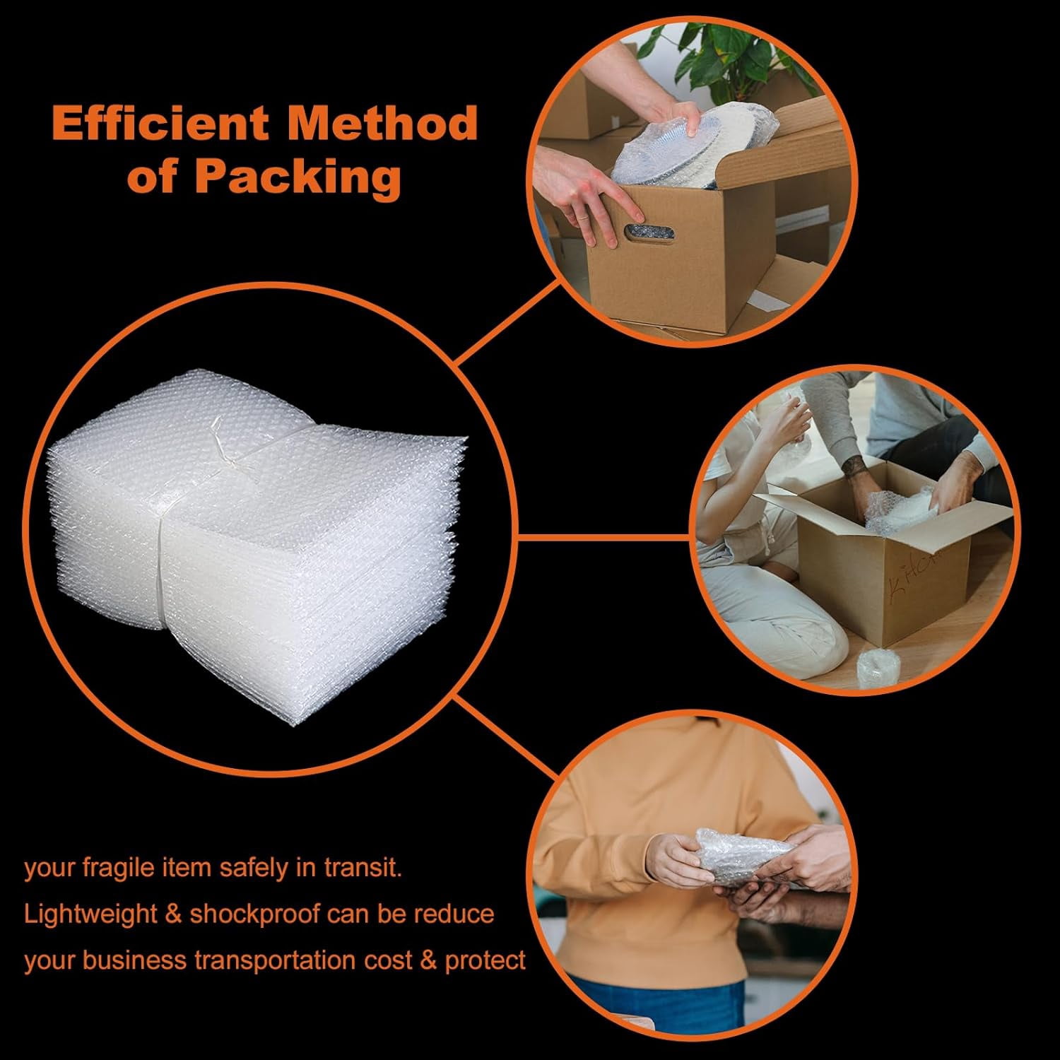 50Pcs Bubble Pouches Wrap Bag, 12''x16'' Double Wall Shockproof Bubble Bags, Clear Bubble Out Bags for Packing, Cushioning Bags for Moving, Shipping and Packing