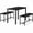 Black, variant on DEALTOPS 3-Piece Industrial Dining Table Set with 2 Benches – Compact Kitchen & Small Space Furniture, Gray