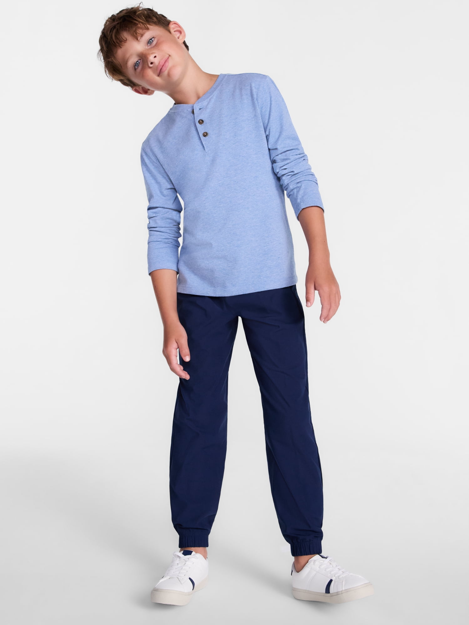 Wonder Nation Boys' Hybrid Jogger Pants, Sizes 4-18 & Husky