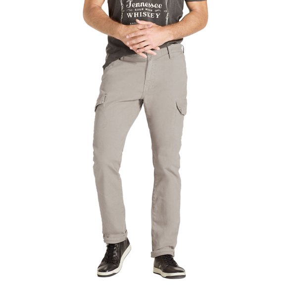 New Lucky Brand Mens Salt Stone Gray Athletic Cargo Slim Leg Jeans 30W x 32L 5561-4