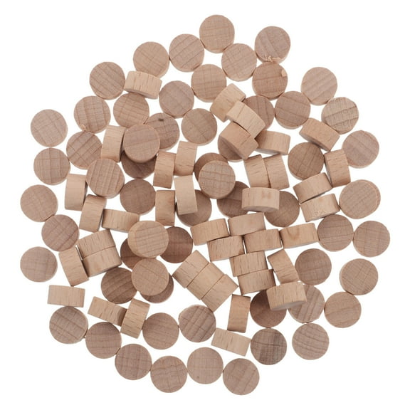 WHAMVOX 200pcs Small Wood Slices Crafts Cookies Log Rounds Rustic Wedding Centerpieces Ornaments DIY Unfinished Wood Pieces Khaki 1CM