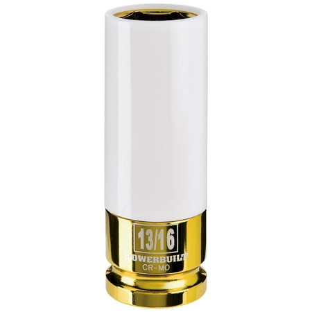 UPC: 0028907372358 | Powerbuilt 1/2 Inch Drive x 13/16 Inch Thin Wall Color Lug Nut Socket – 941043