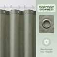 thumbnail image 2 of Unique Bargains Waffle Weave Shower Curtain with Excellent Drape Sage Green 71"W x 71"L, 2 of 6