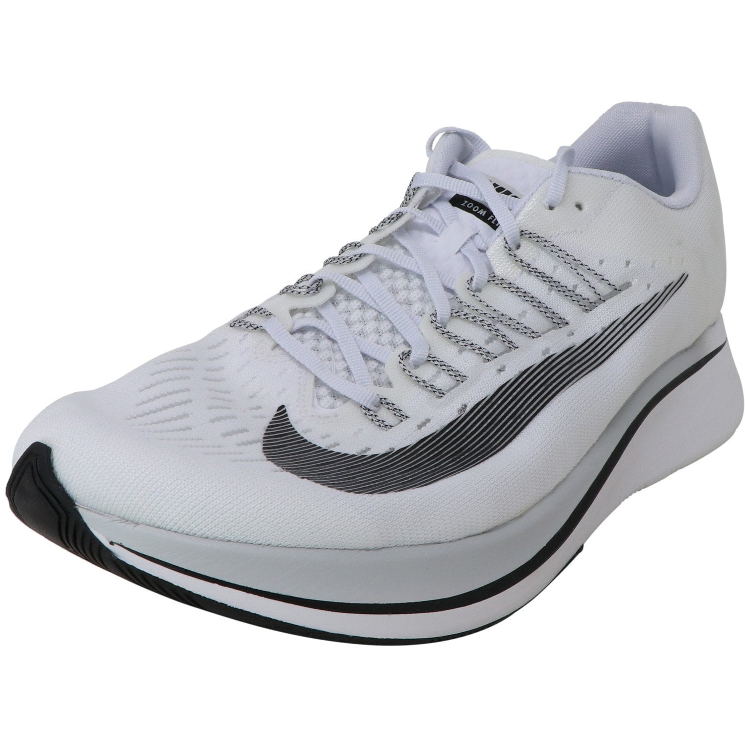 Nike Men's Fly White / Black Platinum Ankle-High Running - 11.5M - Walmart.com