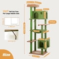 thumbnail image 2 of Árbol para Gatos Meowrista 72 Pulgadas para Gatos Grandes Verde, 2 of 8
