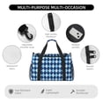 thumbnail image 4 of Easygdp Blue Squares Bolsa de Gimnasio, Bolsa de Viaje Duffel, Bolsa de Fin de Semana con Compartimentos, Bolsa de Mano para Noche, 4 of 7