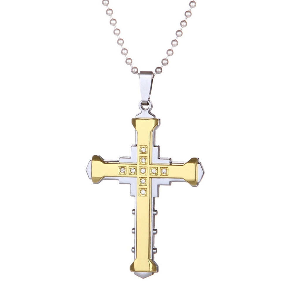 Details about   Solid Cross Necklace Classic Cross Pendant Stainless Steel Jewelry By Controse 