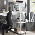 thumbnail image 4 of ACME Tennos Bookshelf in White and Chrome, 4 of 6