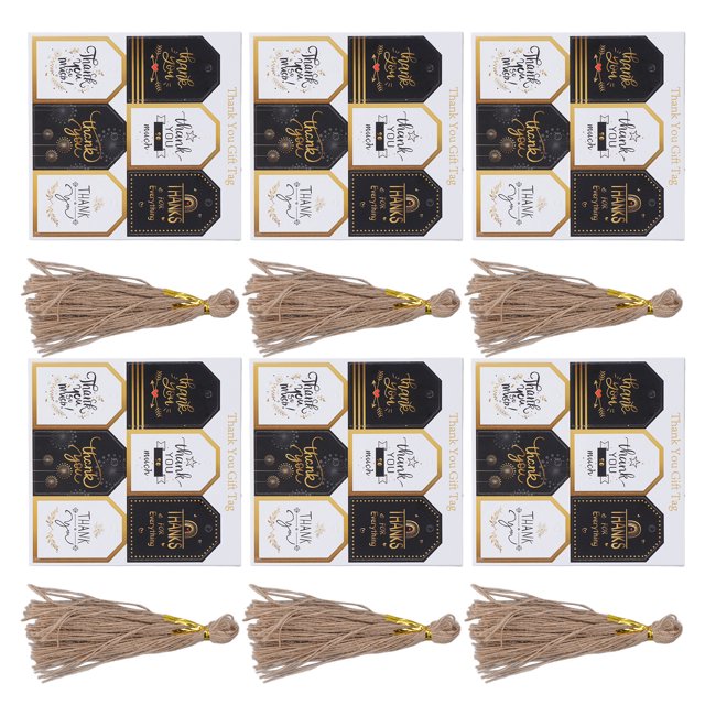 Tarjetas De Etiquetas De Regalo Diseño De Agradecimiento Presenta Tarjetas De Etiquetas Inodoro Duradero Exquisito Hermoso Para Envolver Regalos ANGGREK Arte y Manualidades