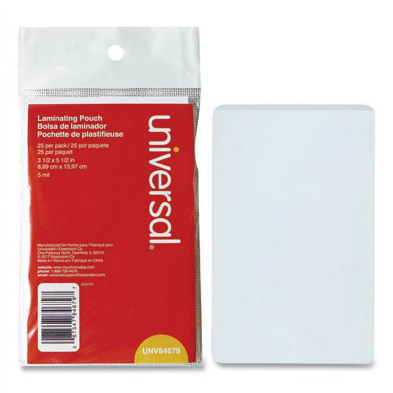 Laminating Pouches, 5 Mil, 5.5 X 3.5, Matte Clear, 25/pack