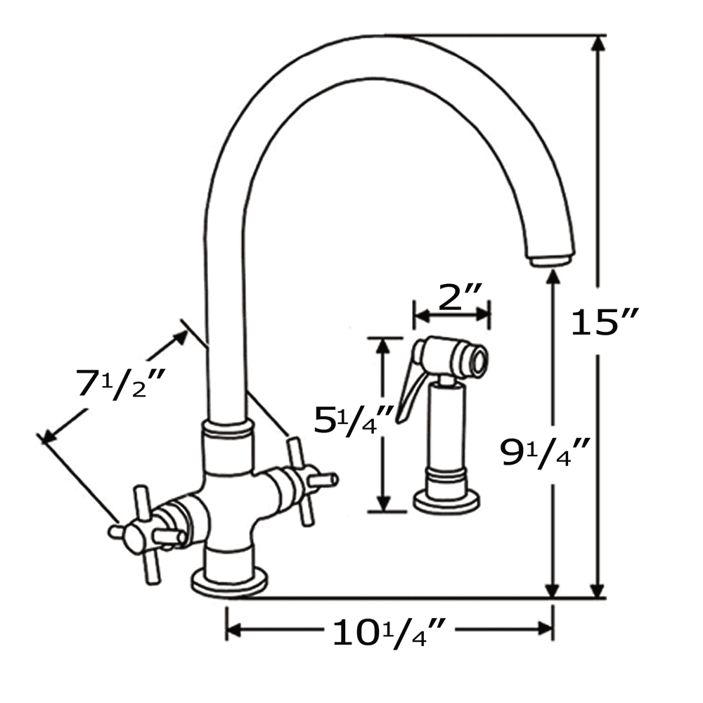 Whitehaus Luxe Plus Kitchen Faucet With Brushed Nickel Finish 3-03942SS85-BN