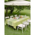 thumbnail image 4 of Outdoor Tablecloth with Umbrella Hole for Patio/Picnic/Party/Camping, Green Wooden Grain Waterproof Table Cloth Rectangle Table Cover Washable, Vintage Chic Geometric Gradient (60"x 102"), 4 of 8