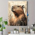 thumbnail image 4 of Qisvanset 12x16 Inch Cute Capybara Canvas Wall Art, Lovely Animal Portrait Ready To Hang Home Decor, 4 of 8