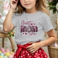 thumbnail image 2 of Toddler Girl Shirts 4t Cute Print Short Sleeve T-Shirt Comfortable Round Neck Holiday Shirts Clothes for Girls Grey,6-7Y, 2 of 4