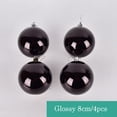 thumbnail image 3 of Bola de Navidad de plástico ecológica de color negro de 4 a 15 cm para decoración de árbol de Navidad, colgante para regalo de Año Nuevo, 3 of 5