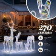 thumbnail image 4 of VINGLI Lighted Reindeer Christmas Decoration, 3-Piece Deer Family Set with Pre-lit 270 LED, Christmas Deers for Outdoor Indoor Ornament with Ground Stakes and Zip Ties, Plug-in, Iridescent, 4 of 7