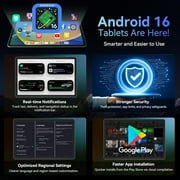 Tablet 2026 Worlds First Android 16 AI Tablet with Gemini AI, 11 Inch FHD Display, 24GB RAM 128GB ROM /2TB TF, T7250 CPU+13MP Camera, 8000mAh, Widevine L1, 2 in 1 Tablets with Keyboard Mouse Stylus