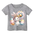 thumbnail image 4 of XDZJLR T-Shirt Fille Tout-Petit Graphique de Pâques Coupe Ample Décontractée Manches Courtes Col Rond pour Garçons 4-5 Ans, 4 of 4