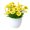 Yellow, variant on Farfi Artificial Flower Pot Chrysanthemum Desktop Decor Plastic Everlasting Fake Potted Plant for Balcony (White)