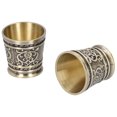 thumbnail image 4 of Wine Cup,2pcs Embossed Pattern Retro Vintage Wine Cup Alloy Wine Cup Expertly Crafted, 4 of 14