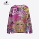 thumbnail image 2 of Sudadera con capucha de cuello redondo con estampado de princesa Barbie nueva de primavera y otoño de 2024, sudadera con capucha informal de manga larga con cuello redondo, regalo de Navidad rosa, 2 of 5