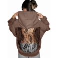 thumbnail image 2 of Women'S Pullover Sweatshirts Casual Long Sleeve Crystal Mesh Back Hoodie with Pocket Lace Brown XL, 2 of 5