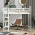 thumbnail image 3 of Cosymart Full Size Loft Bed with Built-in Desk and Shelves,White, 3 of 9
