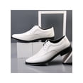 thumbnail image 5 of Avamo Mens Nonslip Dress Shoes Solid Color Oxford Shoe Work Smooth Round Toe Oxfords White 5.5, 5 of 7