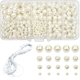 thumbnail image 1 of Cuentas De Cristal De Perlas Blancas, Paquete De 488 Cuentas Redondas, Para Fabricación De Joyas LingWen 8390612138966, 1 of 1