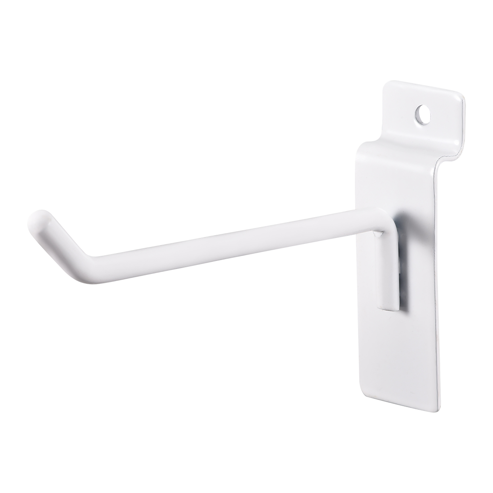 16cm Slat Wall Hook for Room Garage Retail Store Display, Powder Coated, White, 10 Pcs Walmart