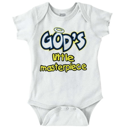 

God s Little Masterpiece Christian Newborn Baby Boy Girl Romper Brisco Brands