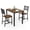 Brown+Black, variant on UHOMEPRO Dining Table Set for 2, Modern Kitchen Table with 2 Dining Chairs for Kitchen Dining Room Small Spaces, Wood Rectangle Dining Room Table Set, Kitchen Breakfast Furniture, Walnut Black