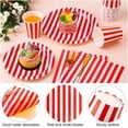 thumbnail image 3 of durony 64 Pcs Décorations de Table de Carnaval Assiettes en Papier à Rayures Blanches et Rouges Serviette Tasse Décorations de Fête Thème Cirque pour Carnaval, Anniversaire, Fête de Pique-Nique, 3 of 7