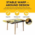 thumbnail image 4 of Spring Table Cloths for 6 Foot Rectangle Tables, Brown Vintage Birds Cages Eggs Flowers Herbs Patio Waterproof Elastic Fitted Tablecloths, Washable Rectangular Table Cover for Camping, 4 of 8