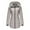 Gray, variant on Jacenvly Winter Jackets Women Solid Puffer Jacket Comfortable Warm Long Sleeve Outerwear Hoodlies Zip-Up Pocket Jacket New Style Long Tops