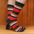 thumbnail image 2 of Men's Extra Large Rayon from Bamboo Fiber Stripe Socks - Color 01 - 1 Pair, Size 10-14, 2 of 4