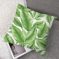 thumbnail image 7 of BANET Leaf Throw Pillow Cover Set of 2, Leaves Print, Decorative Square Covers for Couch Bed &amp; Sofa,Fern Green and Yellow 12x12in, 7 of 7