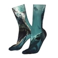 thumbnail image 5 of Gaeub Underwater Dinosaur Shark Print Sports Socks,No Heel Casual Mid-Tube Socks,Crew Socks for Women and Man For Trouser, Dress, Business, 5 of 7