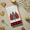 thumbnail image 4 of SM-XLHN Black White Buffalo Plaid Xmas Trees Joy Christmas Kitchen Towels Dish Towels, 18x26 Inch Seasonal Winter Decoration Hand Towels Set of 2, 4 of 6