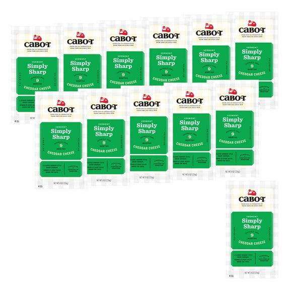 Cabot Sharp Cheddar Bar, 8 OZ, 12 Pack
